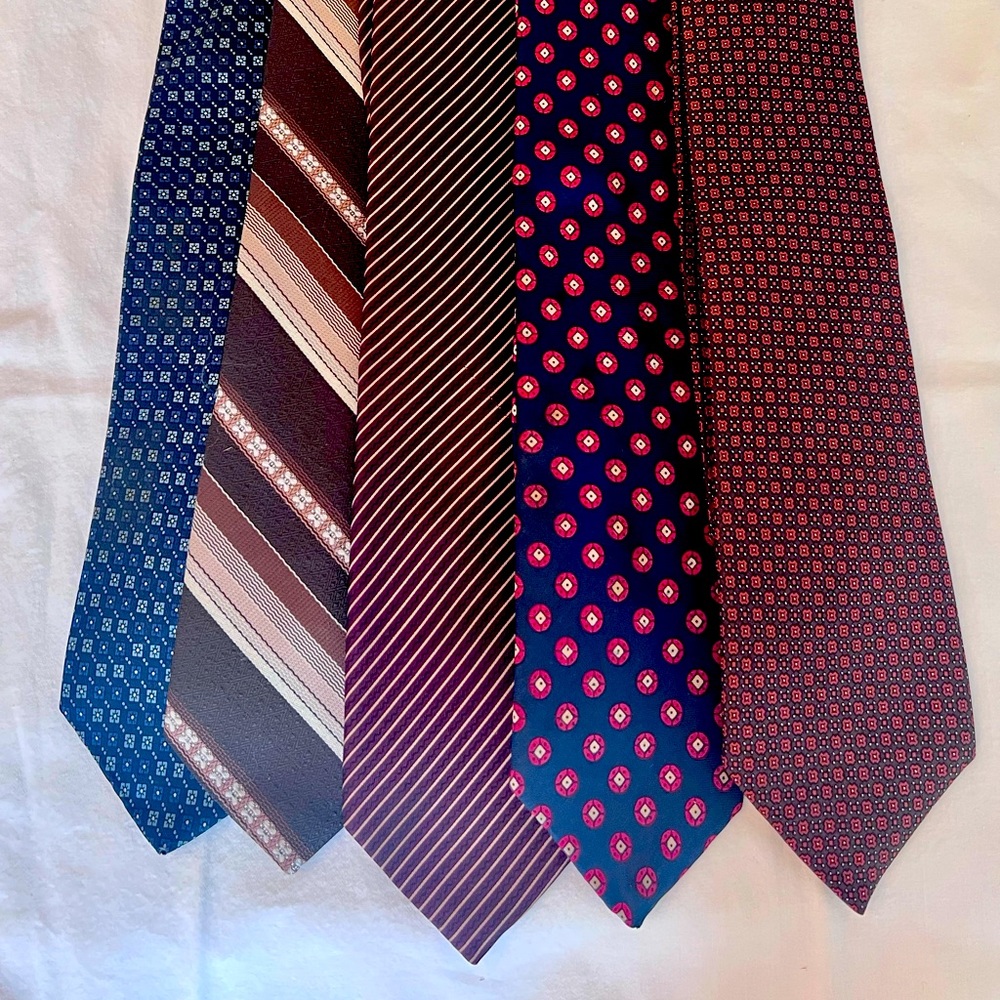 Men’s silk neckties, quantity five